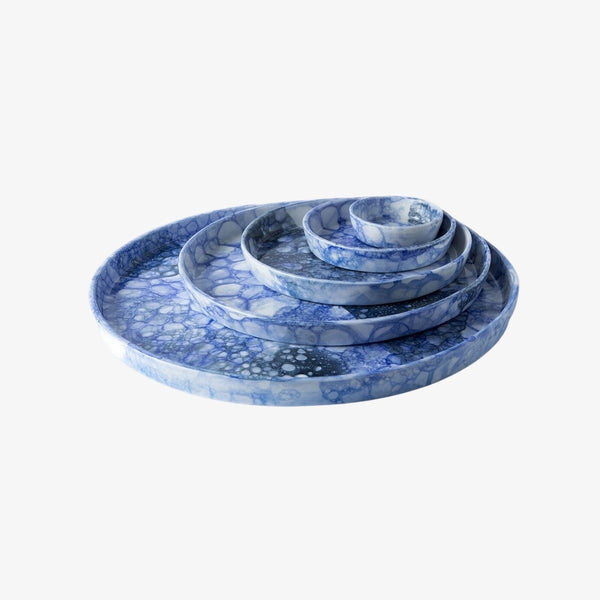 Bubble Plate | Blue and Blue-Black Plate R L Foote Design Studio 