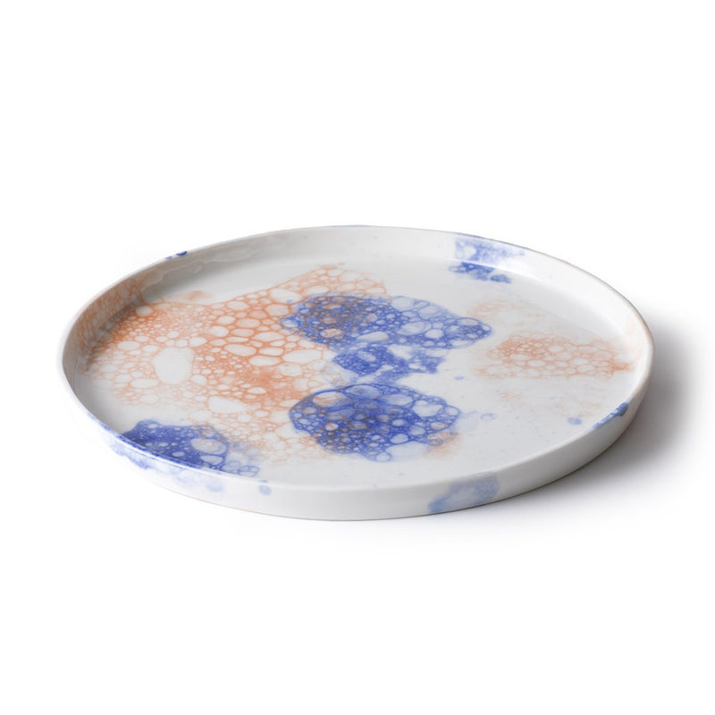 Bubble Plate | Blue and Orange Plate R L Foote Design Studio 