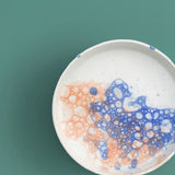 Bubble Plate | Blue and Orange Plate R L Foote Design Studio 