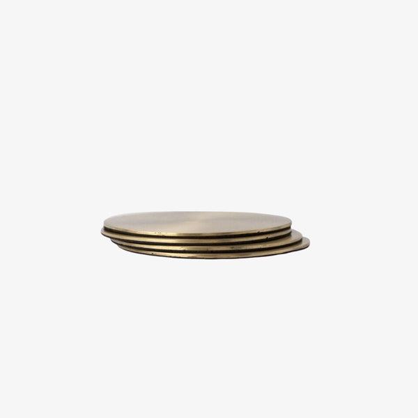 Circle Coasters | Brass | Set Of 4 Coaster Behr & Co 
