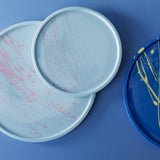 Splash Plate | Light Blue with Pink R L Foote Design Studio 