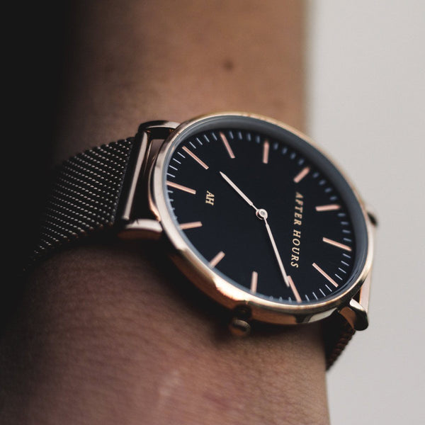 The Classic | Rose Gold and Black Watches After Hours Watches 