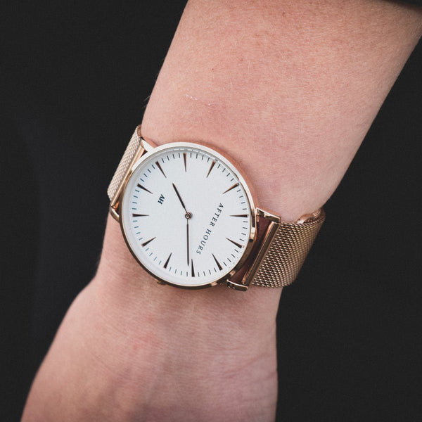 The Classic | Rose Gold and White Watches After Hours Watches 