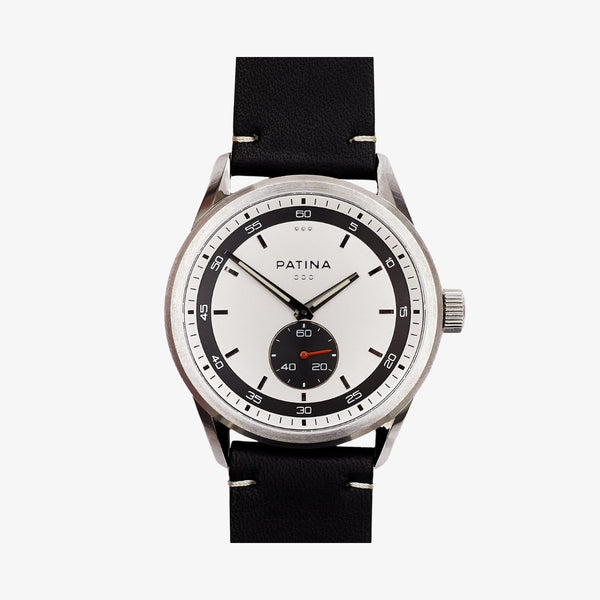 The Rambler | White and Black Leather Watches Patina Watch Company 